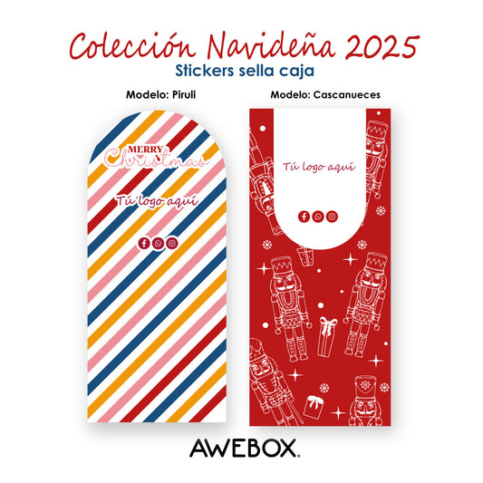 Stickers sella caja Navideño
